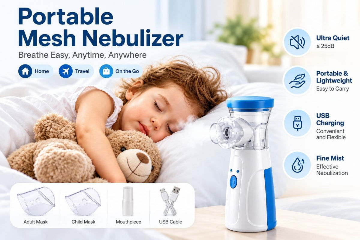 Portable Mesh Nebulizer Compact & Quiet Design